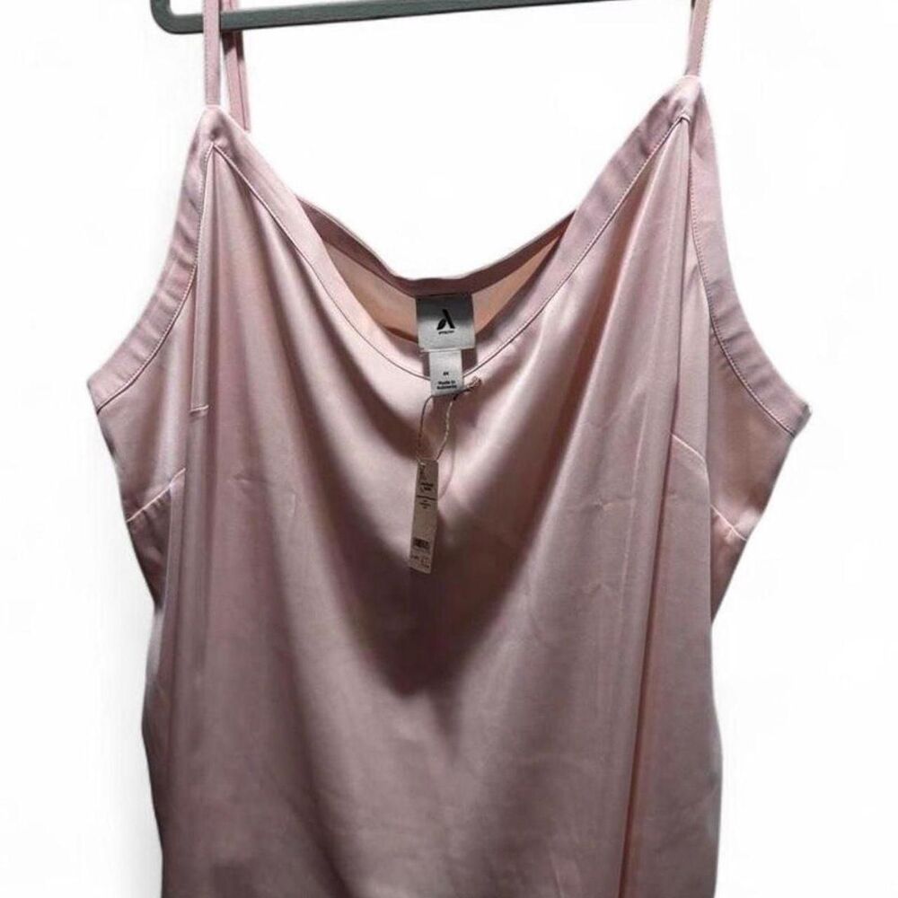 Pink Satin Camisole Strappy Tank Top Amazon Essentials Plus Size 4X New Tags